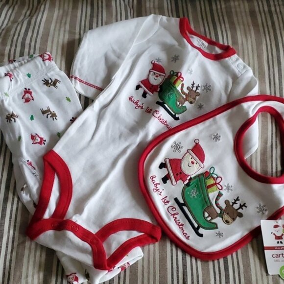 Christmas Baby's 1st Santa Size 3 Months New! - Picture 1 of 9